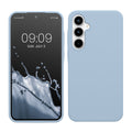 kwmobile Hülle kompatibel mit Samsung Galaxy A35 Hülle - Silikon Handy Case - Handyhülle weiche Oberfläche - kabelloses Laden - Hellblau matt Hellblau matt  