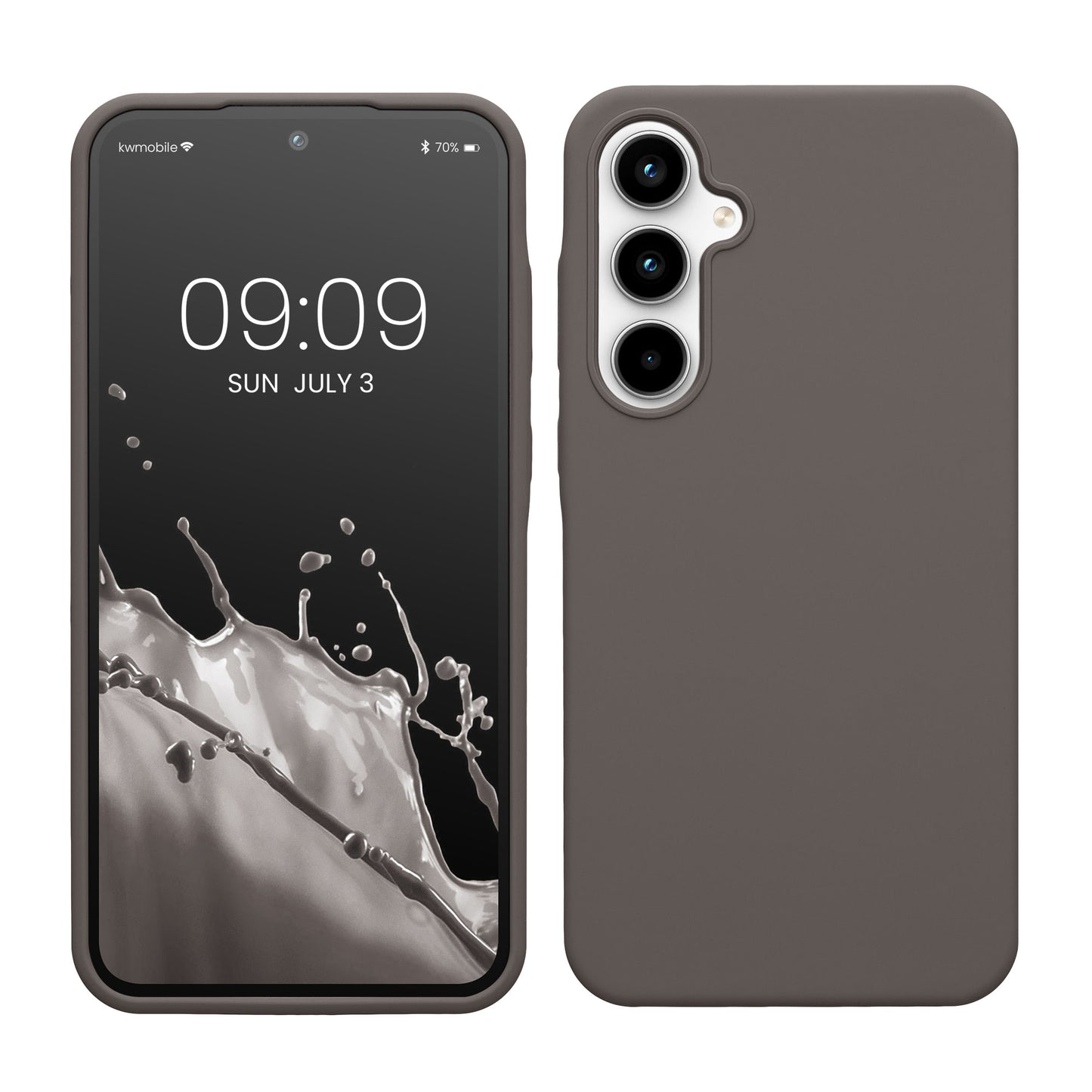 kwmobile Hülle kompatibel mit Samsung Galaxy A35 Hülle - Silikon Handy Case - Handyhülle weiche Oberfläche - kabelloses Laden - Stone Dust Stone Dust  