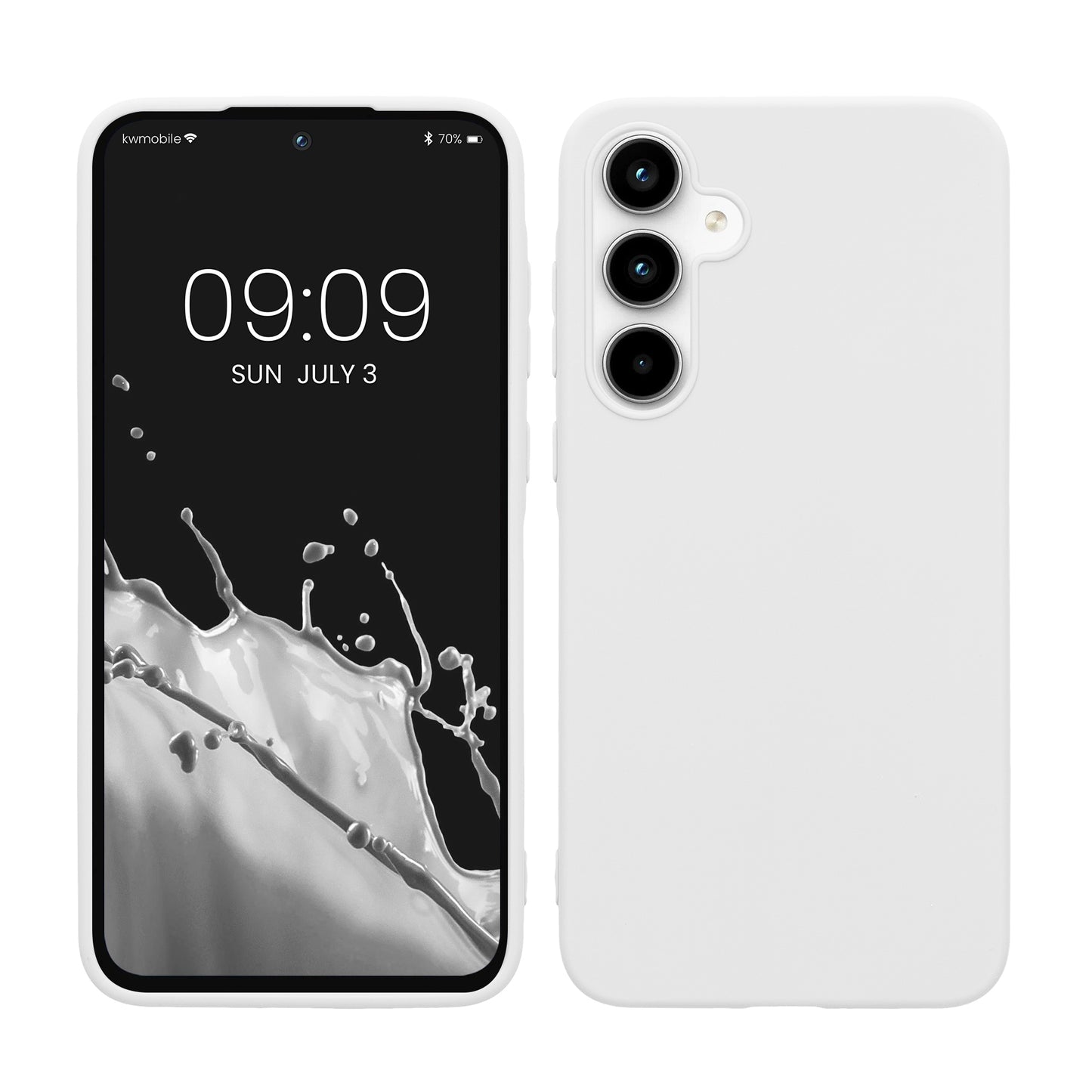 kwmobile Hülle kompatibel mit Samsung Galaxy A35 Hülle - weiches TPU Silikon Case - Cover geeignet für kabelloses Laden - Weiß matt Weiß matt  