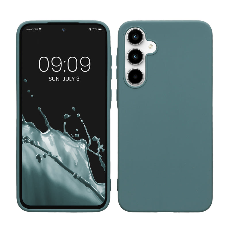kwmobile Hülle kompatibel mit Samsung Galaxy A35 Hülle - weiches TPU Silikon Case - Cover geeignet für kabelloses Laden - Arctic Night Arctic Night  