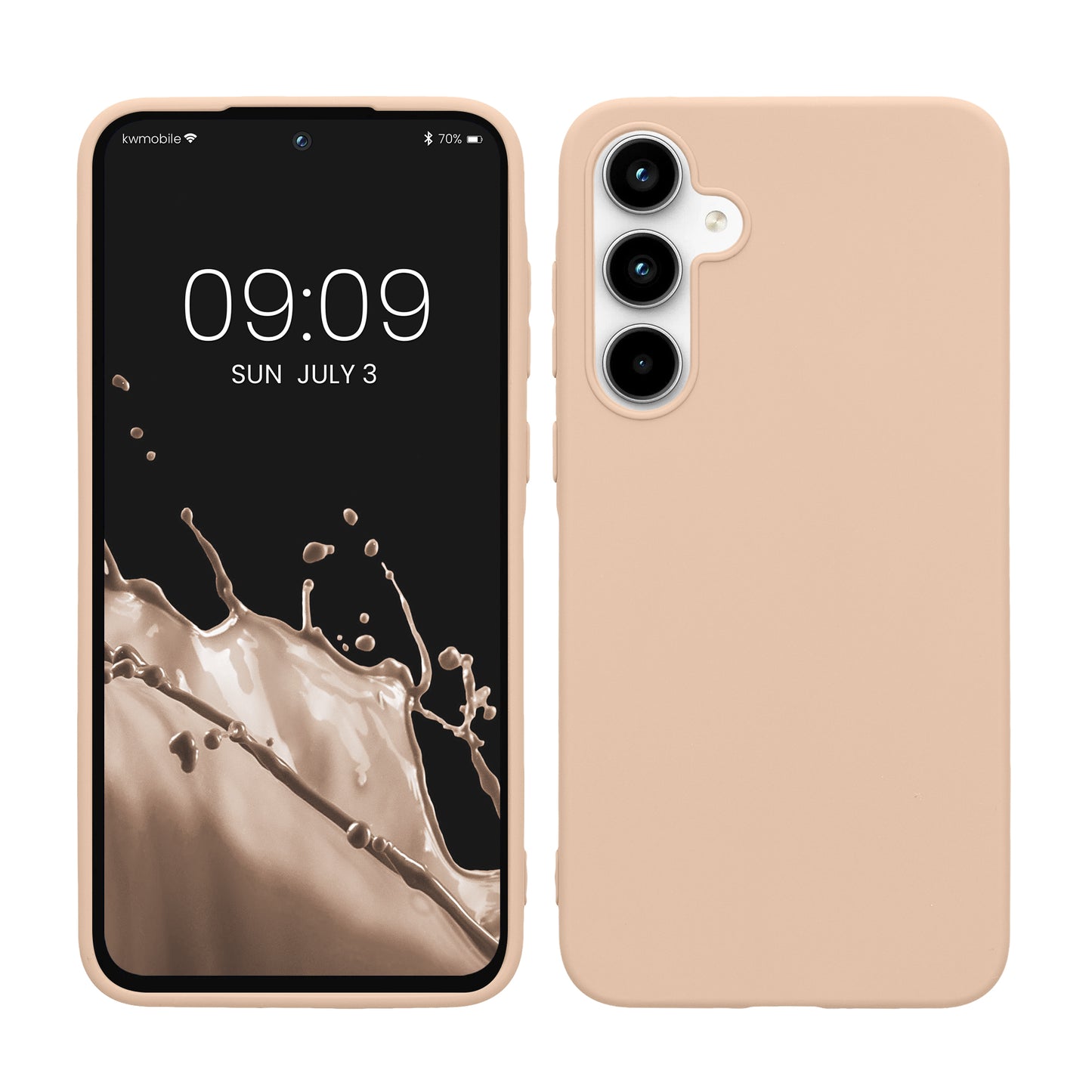 kwmobile Hülle kompatibel mit Samsung Galaxy A35 Hülle - weiches TPU Silikon Case - Cover geeignet für kabelloses Laden - Coconut Swirl Coconut Swirl  