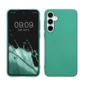 kwmobile Case kompatibel mit Samsung Galaxy A35 Hülle - Schutzhülle aus Silikon metallisch schimmernd - Handyhülle Metallic Dunkelgrün Metallic Dunkelgrün  