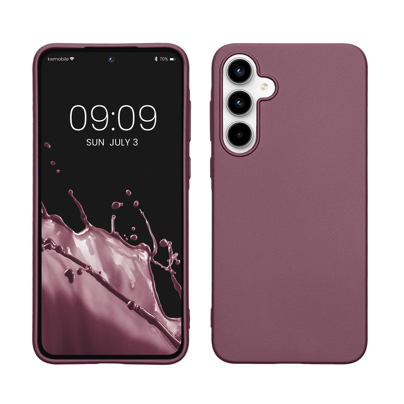 kwmobile Case kompatibel mit Samsung Galaxy A35 Hülle - Schutzhülle aus Silikon metallisch schimmernd - Handyhülle Metallic Lavendel Metallic Lavendel  