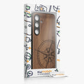 kwmobile Hülle kompatibel mit Samsung Galaxy S24 Hülle - Case - Handy Cover - TPU Handyhülle Kompass Vintage