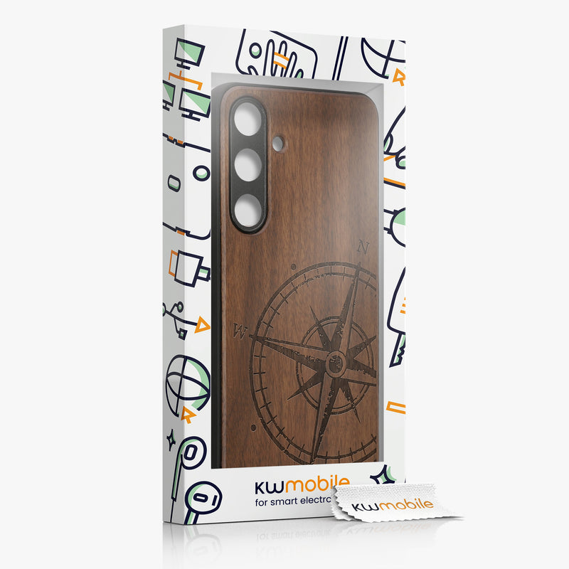 Holzhülle mit TPU Bumper für Samsung Galaxy S24 Plus Holz
