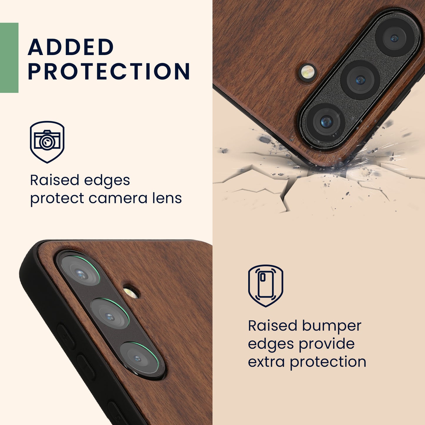 Holzhülle mit TPU Bumper für Samsung Galaxy S24 Plus Holz