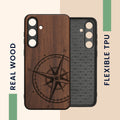 Holzhülle mit TPU Bumper für Samsung Galaxy S24 Plus Holz