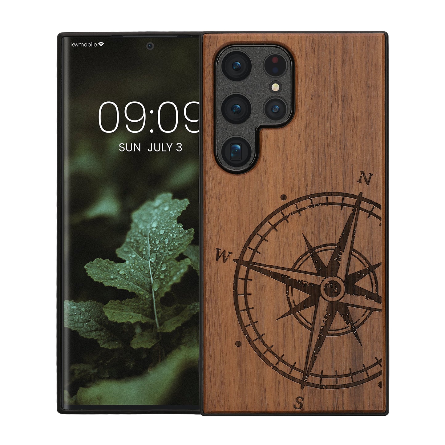 kwmobile Hülle kompatibel mit Samsung Galaxy S24 Ultra Handy Cover TPU Handyhülle Kompass Vintage