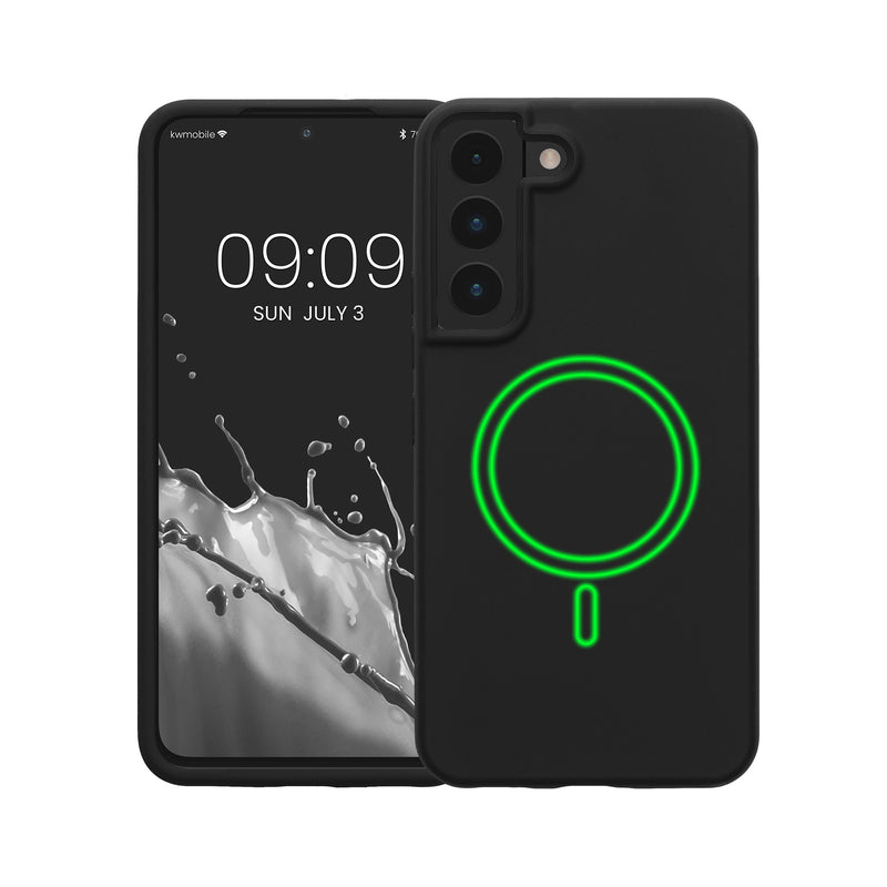 kwmobile Hülle kompatibel mit Samsung Galaxy S22 Hülle magnetisches Silikon Case kompatibel mit MagSafe Cover gummiert