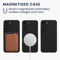 kwmobile Hülle kompatibel mit Samsung Galaxy S22 Hülle magnetisches Silikon Case kompatibel mit MagSafe Cover gummiert