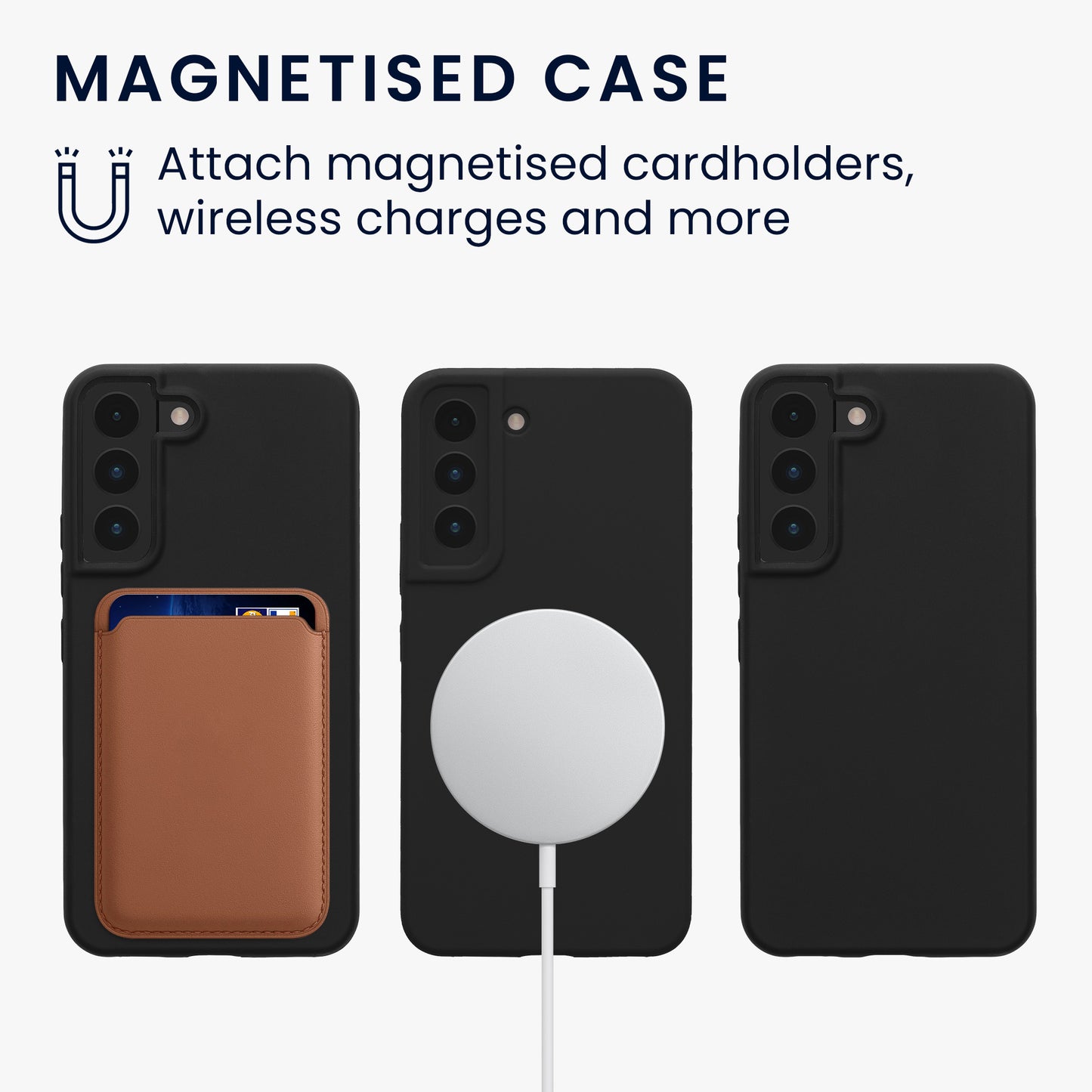 kwmobile Hülle kompatibel mit Samsung Galaxy S22 Hülle magnetisches Silikon Case kompatibel mit MagSafe Cover gummiert