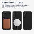 kwmobile Hülle kompatibel mit Samsung Galaxy S22 Plus Hülle - magnetisches Silikon Case kompatibel mit MagSafe - Cover gummiert