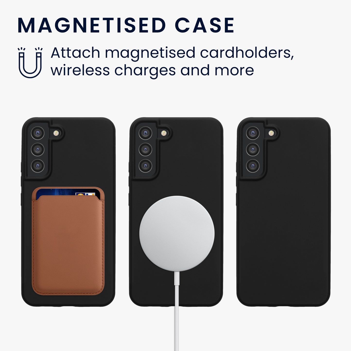 kwmobile Hülle kompatibel mit Samsung Galaxy S22 Plus Hülle - magnetisches Silikon Case kompatibel mit MagSafe - Cover gummiert