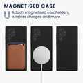 kwmobile Hülle kompatibel mit Samsung Galaxy S22 Ultra Hülle magnetisches Case kompatibel mit MagSafe Cover gummiert