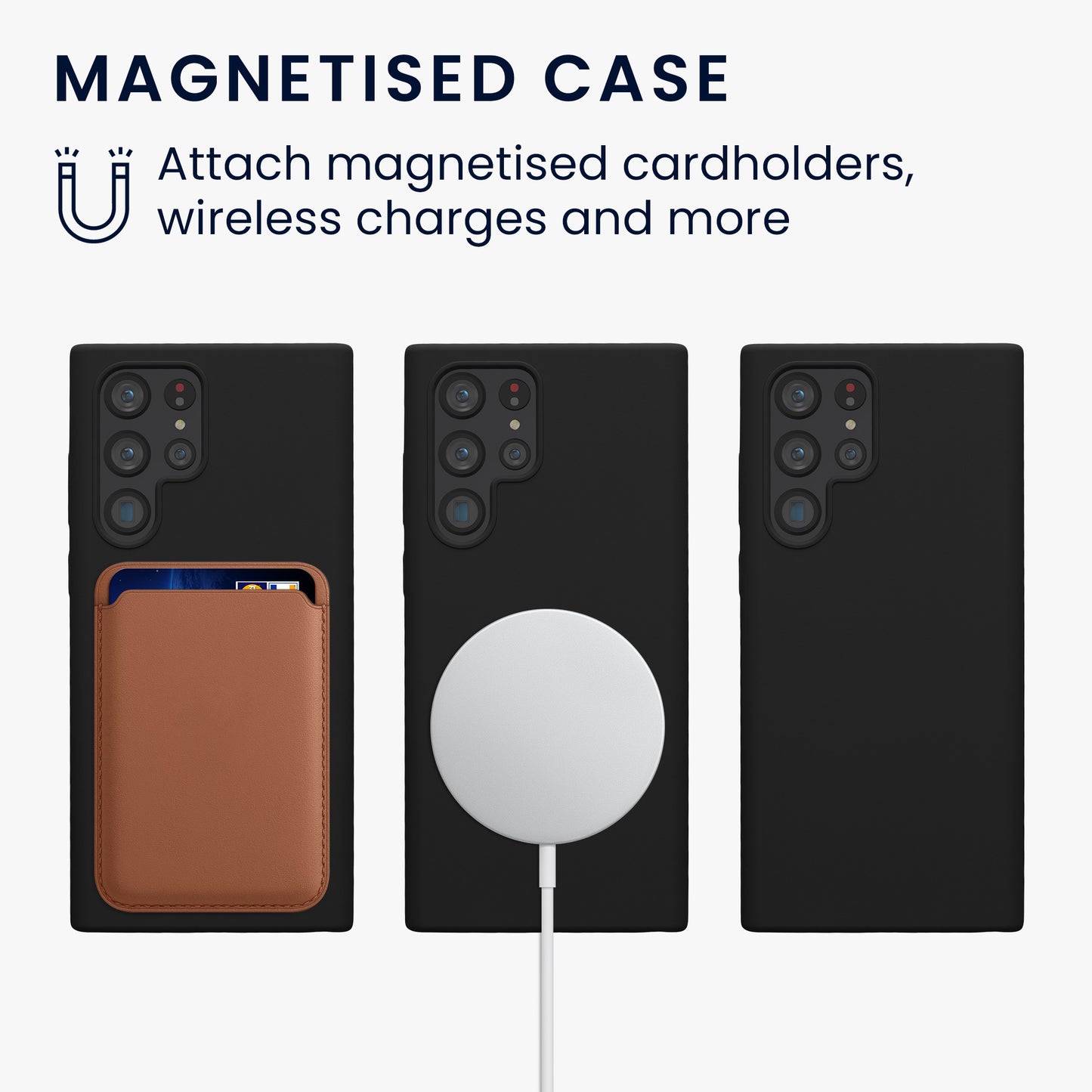 kwmobile Hülle kompatibel mit Samsung Galaxy S22 Ultra Hülle magnetisches Case kompatibel mit MagSafe Cover gummiert
