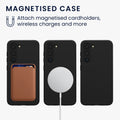 kwmobile Hülle kompatibel mit Samsung Galaxy S23 Hülle magnetisches Silikon Case kompatibel mit MagSafe Cover gummiert