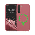 Magnetische Silikon Hülle für Samsung Galaxy S23 Plus Dark Rose