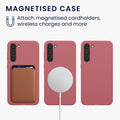 Magnetische Silikon Hülle für Samsung Galaxy S23 Plus Dark Rose