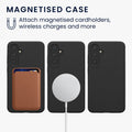 kwmobile Hülle kompatibel mit Samsung Galaxy S24 Plus Hülle - magnetisches Silikon Case kompatibel mit MagSafe - Cover gummiert