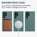 kwmobile Hülle kompatibel mit Samsung Galaxy S24 Ultra Hülle - magnetisches Silikon Case kompatibel mit MagSafe - Cover gummiert