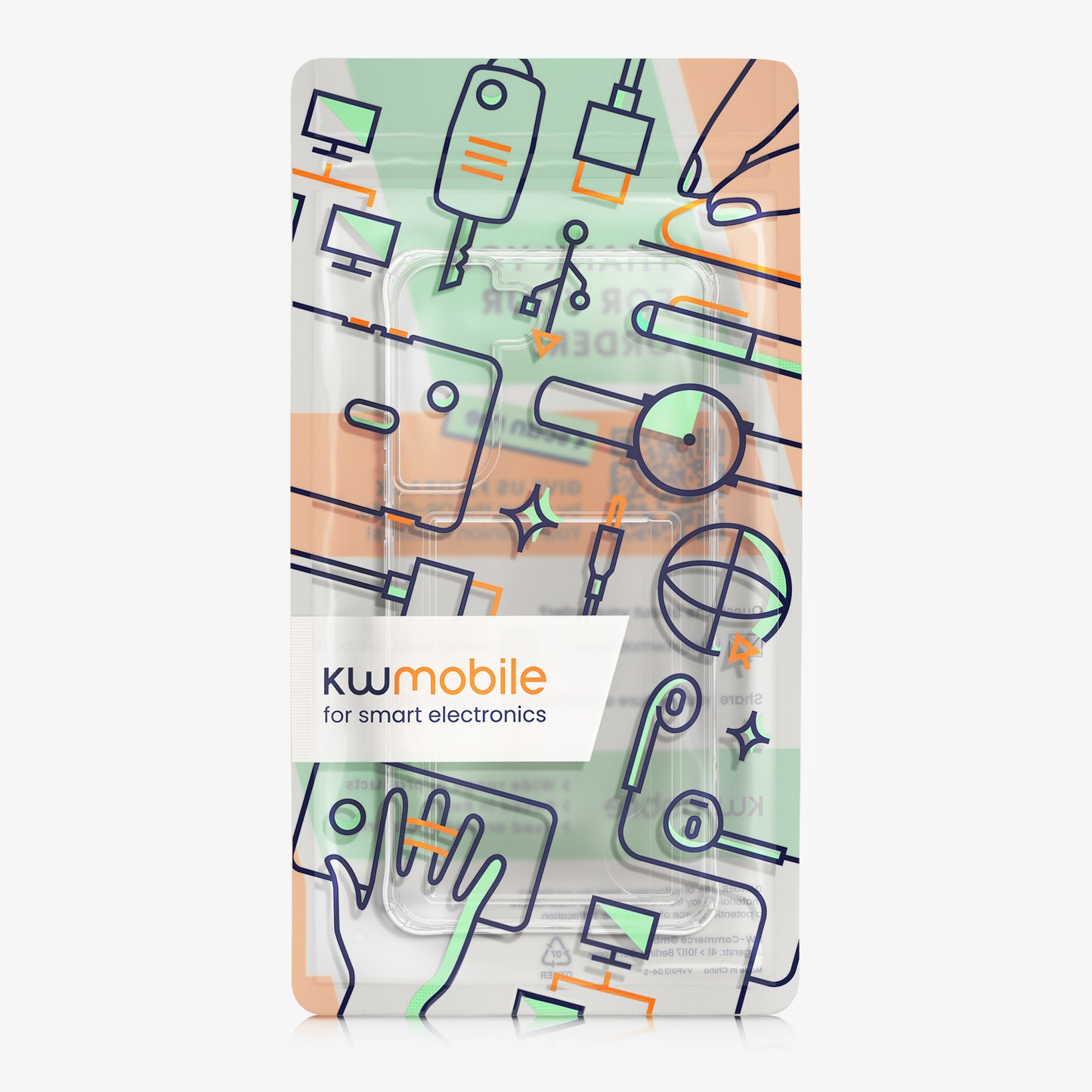 kwmobile Hülle kompatibel mit Samsung Galaxy S22 Plus Handyhülle Kunststoff TPU Cover mit Kartenfach Hartes Case Schutzhülle