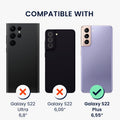 kwmobile Hülle kompatibel mit Samsung Galaxy S22 Plus Handyhülle Kunststoff TPU Cover mit Kartenfach Hartes Case Schutzhülle