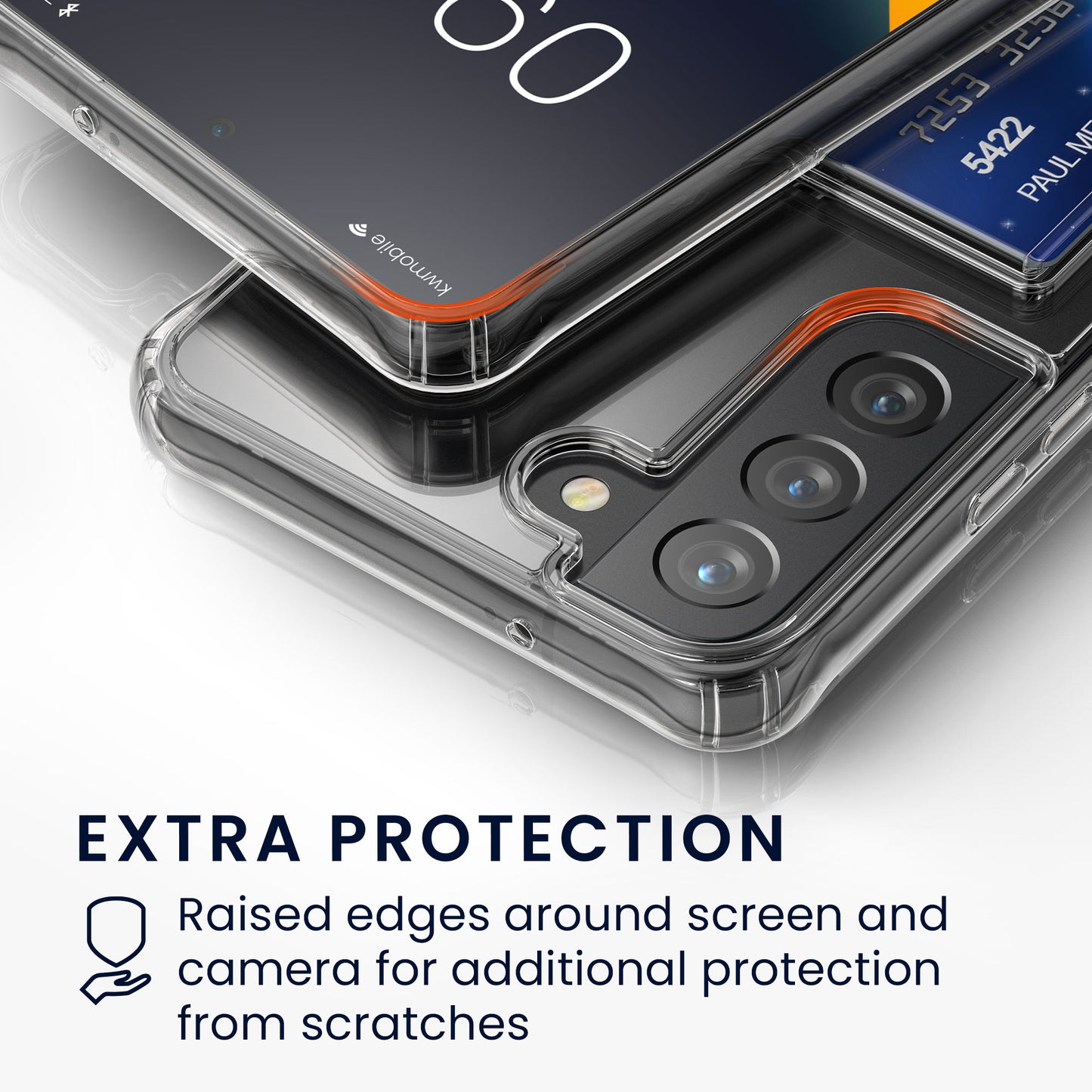 kwmobile Hülle kompatibel mit Samsung Galaxy S22 Plus Handyhülle Kunststoff TPU Cover mit Kartenfach Hartes Case Schutzhülle