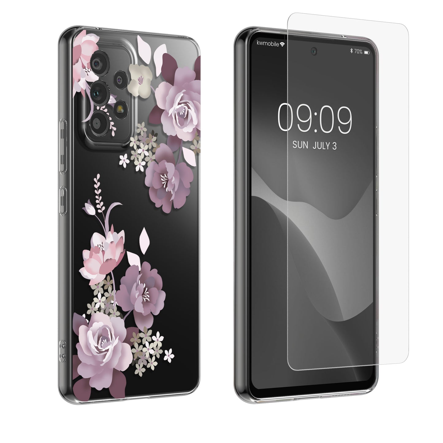 kwmobile Hülle kompatibel mit Samsung Galaxy A53 5G Handyhülle Mit Glas Schutzfolie