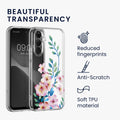 kwmobile Hülle kompatibel mit Samsung Galaxy A54 5G Handyhülle Mit Glas Schutzfolie Blumenblüten und Rosen Transparent