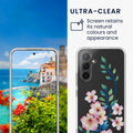 kwmobile Hülle kompatibel mit Samsung Galaxy A54 5G Handyhülle Mit Glas Schutzfolie Blumenblüten und Rosen Transparent