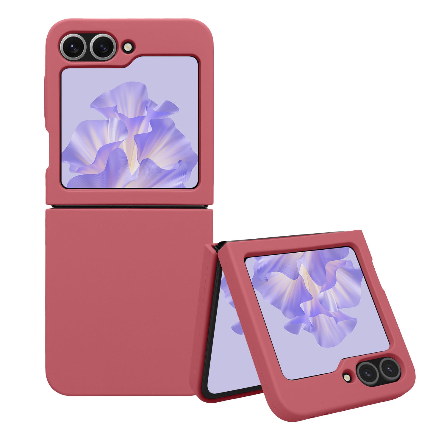 kwmobile Flip Soft Case kompatibel mit Samsung Galaxy Z Flip6 Hülle - Silikon Cover für Foldable Handy - Handyhülle in Dark Rose Dark Rose  