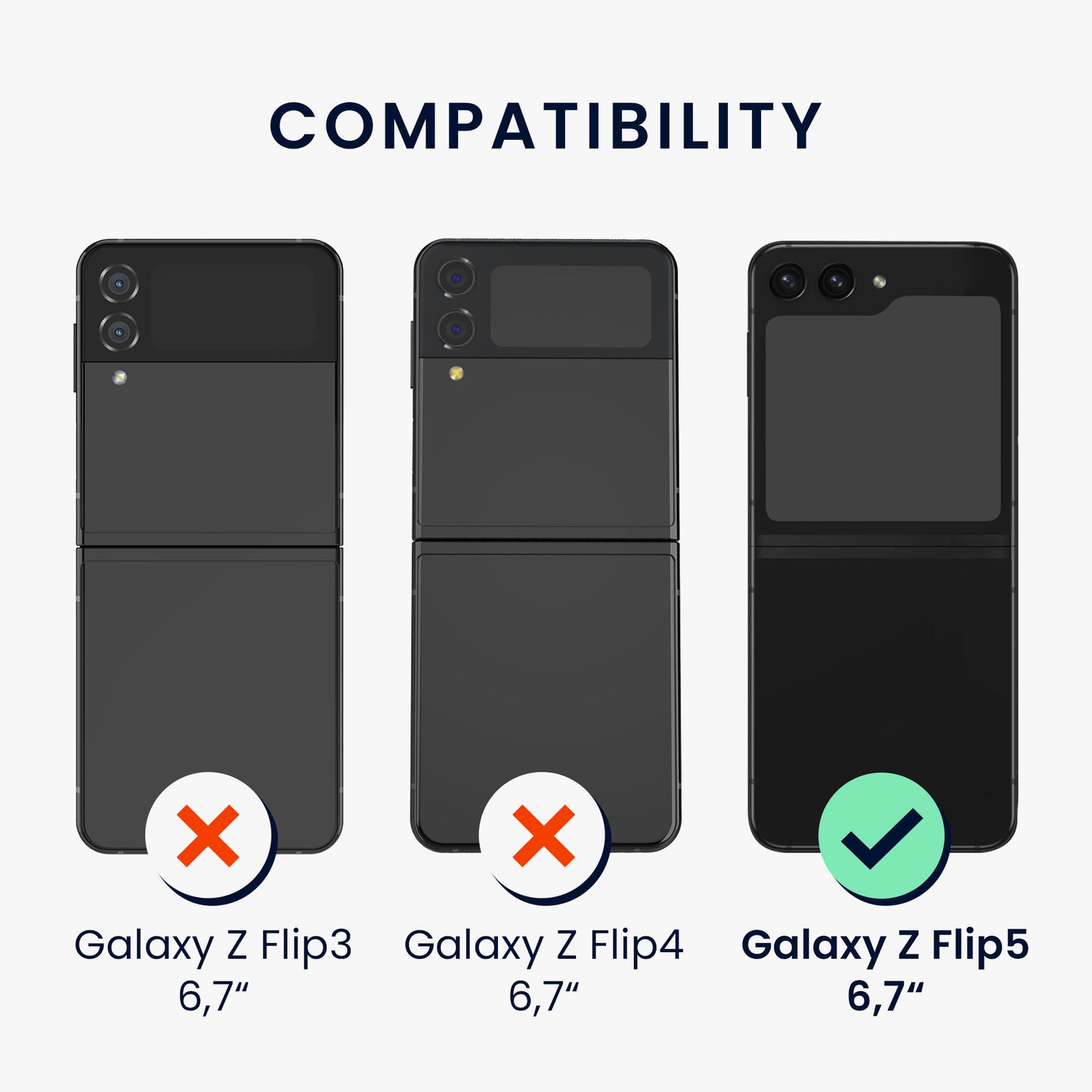 6x Folie kristallklar für Samsung Galaxy Z Flip5