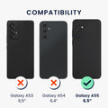 kwmobile Handyhülle kompatibel mit Samsung Galaxy A55 5G Hülle - Handy Cover mit Fach für Karten