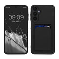 kwmobile Handyhülle kompatibel mit Samsung Galaxy A25 Hülle - Handy Cover mit Fach für Karten - in Schwarz Schwarz  
