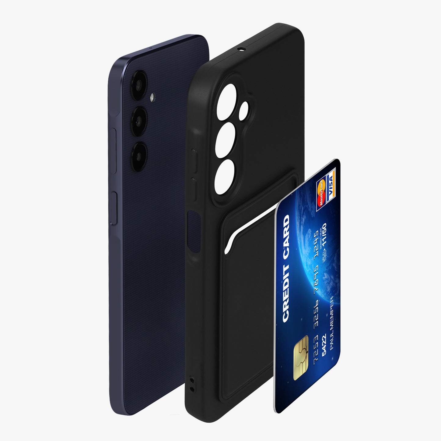 kwmobile Handyhülle kompatibel mit Samsung Galaxy A25 Hülle - Handy Cover mit Fach für Karten