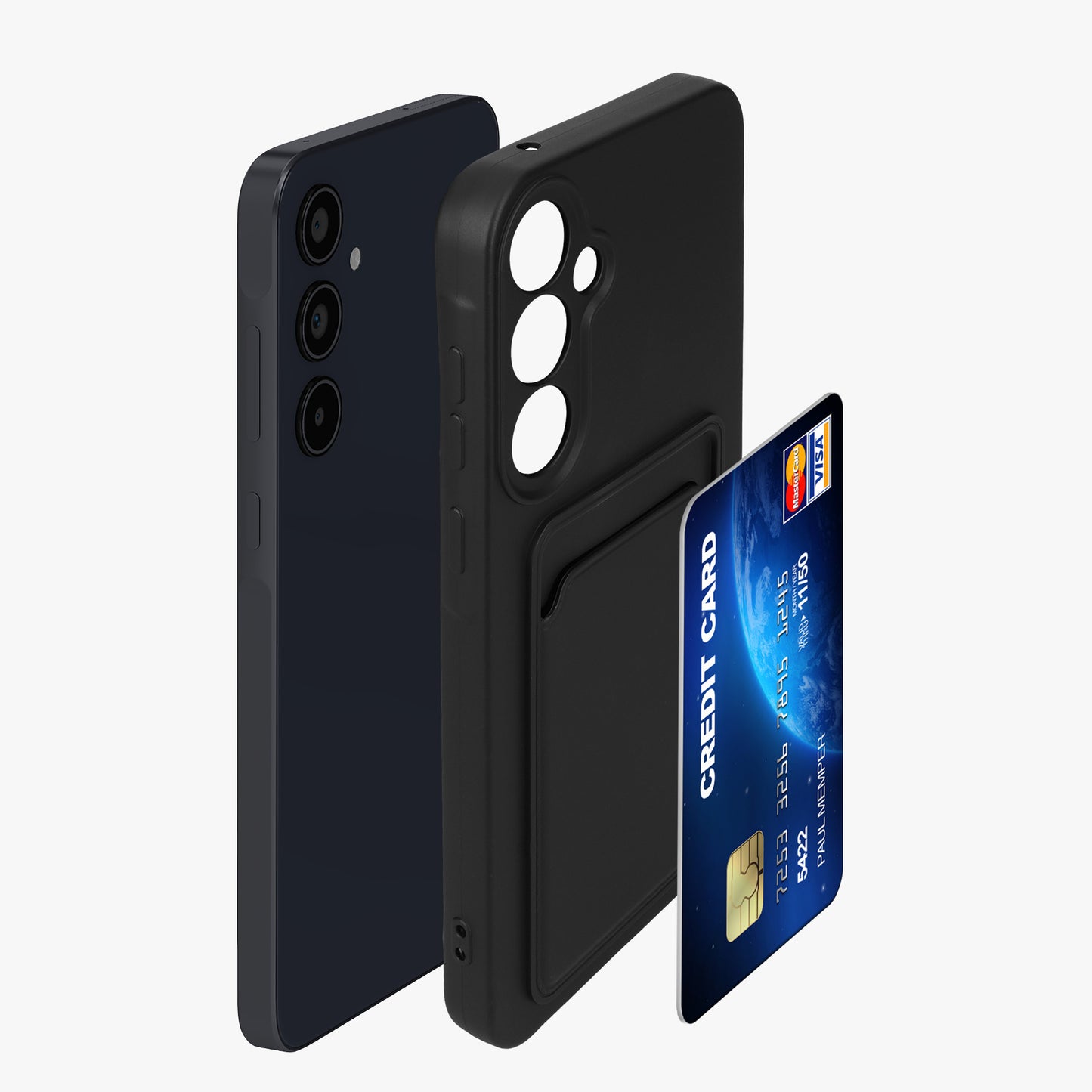 kwmobile Handyhülle kompatibel mit Samsung Galaxy A35 - Handy Cover mit Fach für Karten