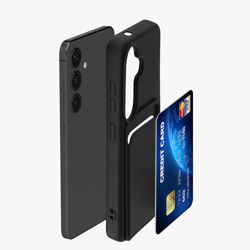 kwmobile Handyhülle kompatibel mit Samsung Galaxy S24 Hülle mit Fach für Karten