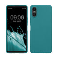 kwmobile Hülle kompatibel mit Sony Xperia 10 VI Hülle - weiches TPU Silikon Case - Cover geeignet für kabelloses Laden - Petrol matt Petrol matt  