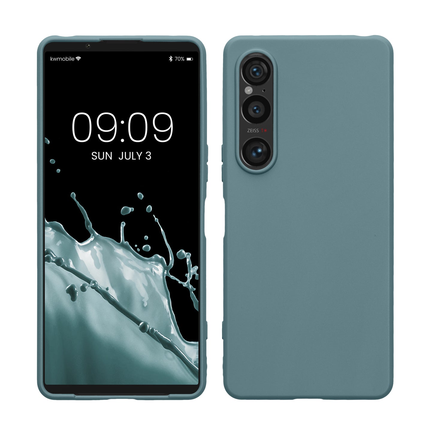 kwmobile Hülle kompatibel mit Sony Xperia 1 VI Hülle - weiches TPU Silikon Case - Cover geeignet für kabelloses Laden - Arctic Night Arctic Night  