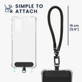 kwmobile Handy Case kompatibel mit Samsung Galaxy A33 5G Hülle mit Kantenschutz und abnehmbarem Armband inkl. 2 Pads