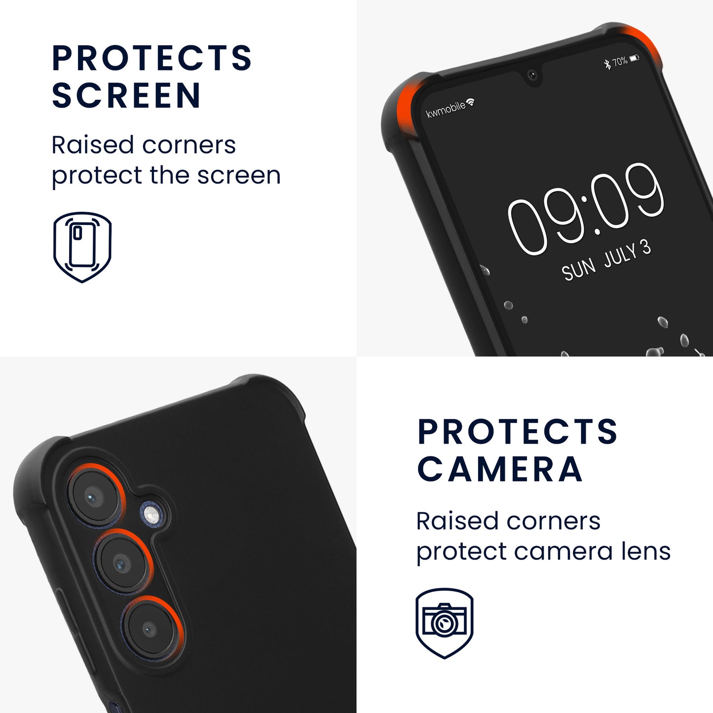 kwmobile Necklace Case kompatibel mit Samsung Galaxy A25 Hülle - Cover mit Kordel zum Umhängen - Silikon Schutzhülle