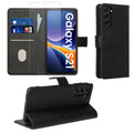 kwmobile Kunstleder Handyhülle kompatibel mit Samsung Galaxy S21 Hülle - Brieftaschen Schutzhülle aus PU-Leder mit Displayschutz und RFID-Schutz