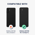 kwmobile Handyhülle kompatibel mit Samsung Galaxy A14 5G Hülle - Brieftaschen Schutzhülle aus PU-Leder mit Displayschutz und RFID-Schutz
