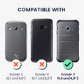 kwmobile Kunstleder Handyhülle kompatibel mit Samsung Galaxy Xcover 3 Hülle - Brieftaschen Schutzhülle aus PU-Leder mit Displayschutz und RFID-Schutz