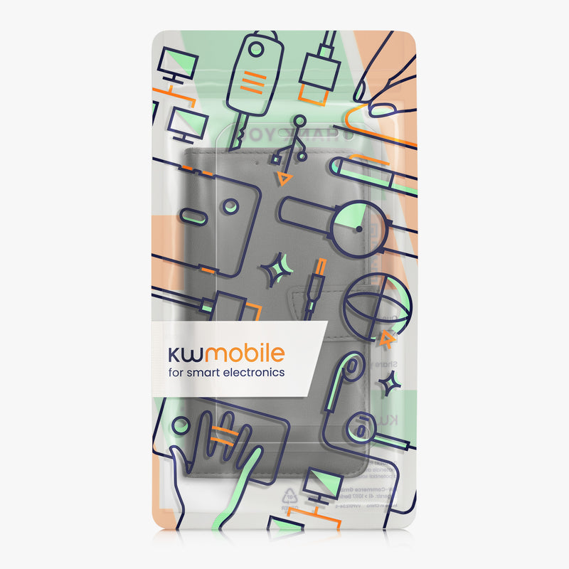 kwmobile Kunstleder Handyhülle kompatibel mit Samsung Galaxy Xcover 3 Hülle - Brieftaschen Schutzhülle aus PU-Leder mit Displayschutz und RFID-Schutz