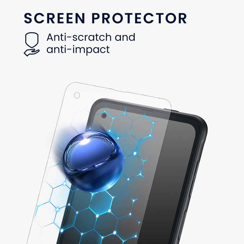 kwmobile Kunstleder Handyhülle kompatibel mit Samsung Galaxy Xcover Pro Hülle - Brieftaschen Schutzhülle aus PU-Leder mit Displayschutz und RFID-Schutz
