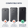 kwmobile Kunstleder Handyhülle kompatibel mit Samsung Galaxy Xcover 4 / 4S Hülle - Brieftaschen Schutzhülle aus PU-Leder mit Displayschutz und RFID-Schutz