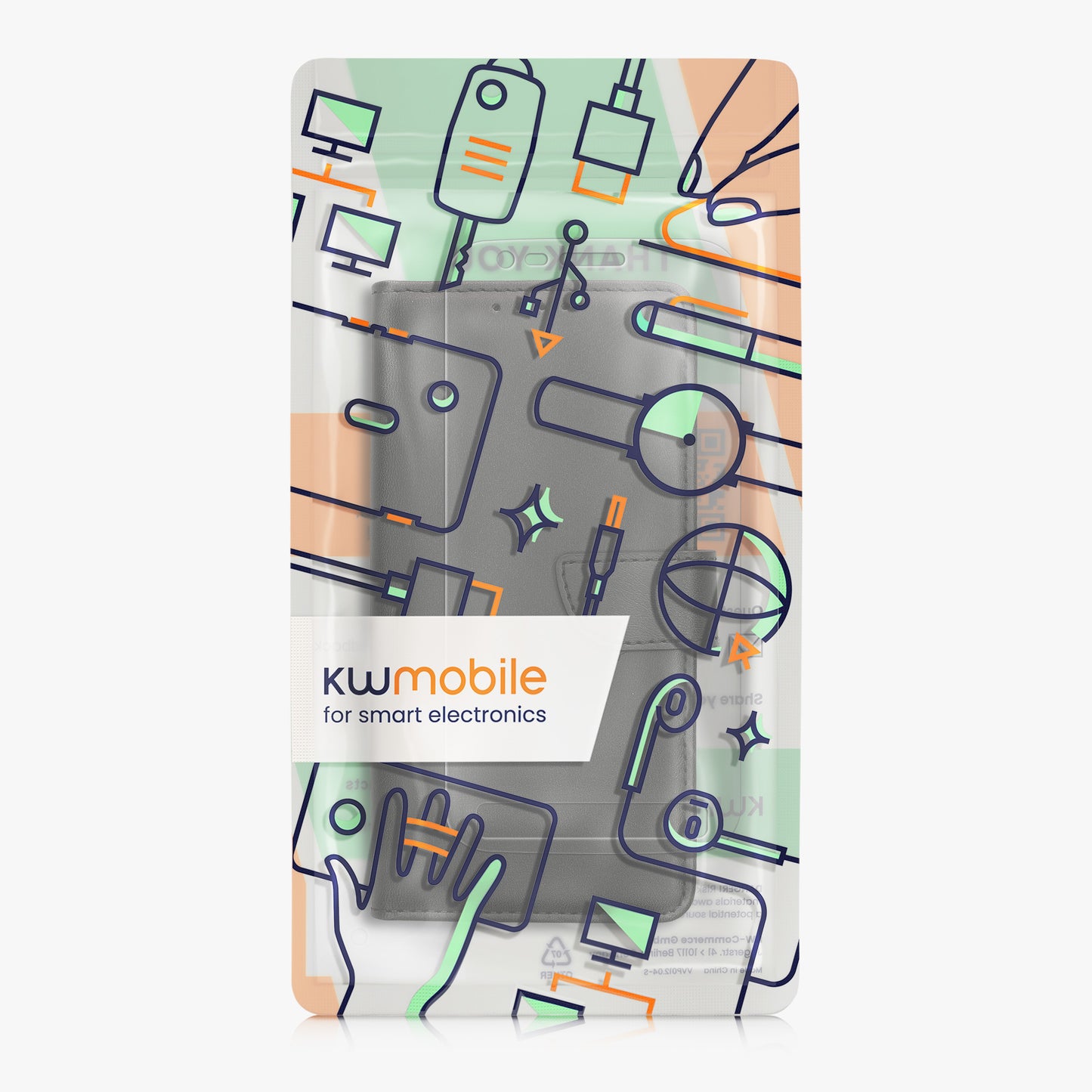 kwmobile Kunstleder Handyhülle kompatibel mit Samsung Galaxy Xcover 4 / 4S Hülle - Brieftaschen Schutzhülle aus PU-Leder mit Displayschutz und RFID-Schutz
