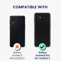 kwmobile Kunstleder Handyhülle kompatibel mit Samsung Galaxy Xcover6 Pro Hülle Brieftaschen Schutzhülle aus PU-Leder mit Displayschutz und RFID-Schutz