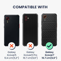 kwmobile Kunstleder Handyhülle kompatibel mit Samsung Galaxy Xcover7 Hülle - Brieftaschen Schutzhülle aus PU-Leder mit Displayschutz und RFID-Schutz